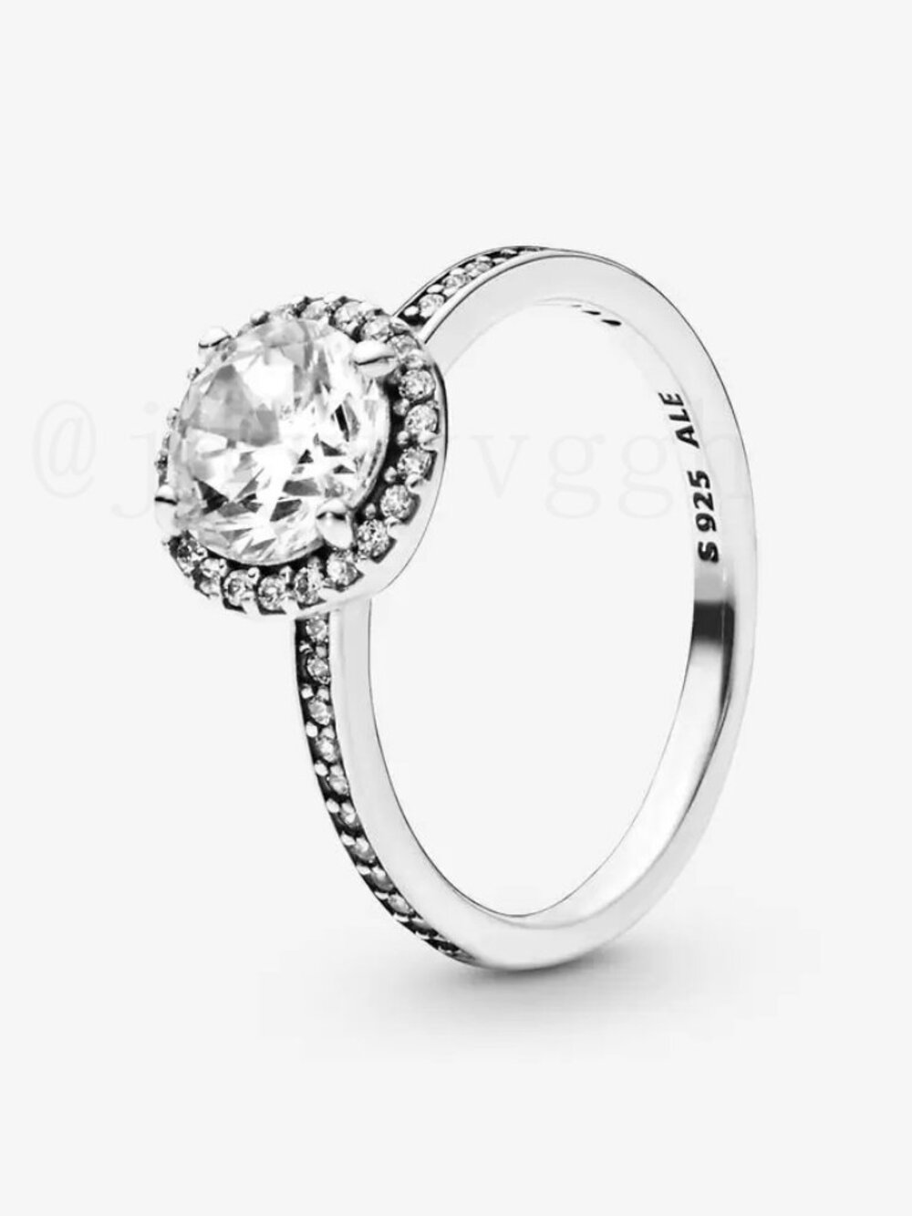Pandora Round Sparkle Halo Ring